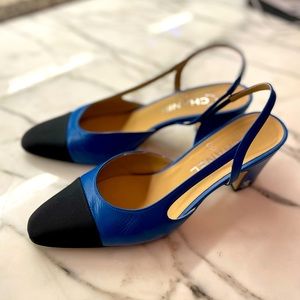 Authentic Chanel slingback heels size 38